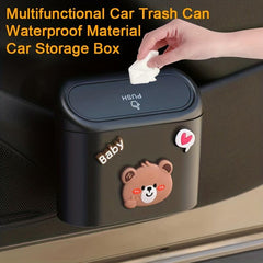 Car Trash Can Hanging Car Garbage Dust Box Storage Bin