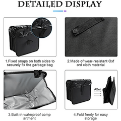 Leak Proof Car Garbage Bin Organizer