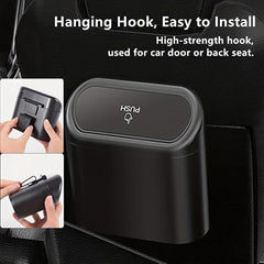 Car Trash Can Mini Car Trash Can Bin With Lid Leakproof Car Garbage Can