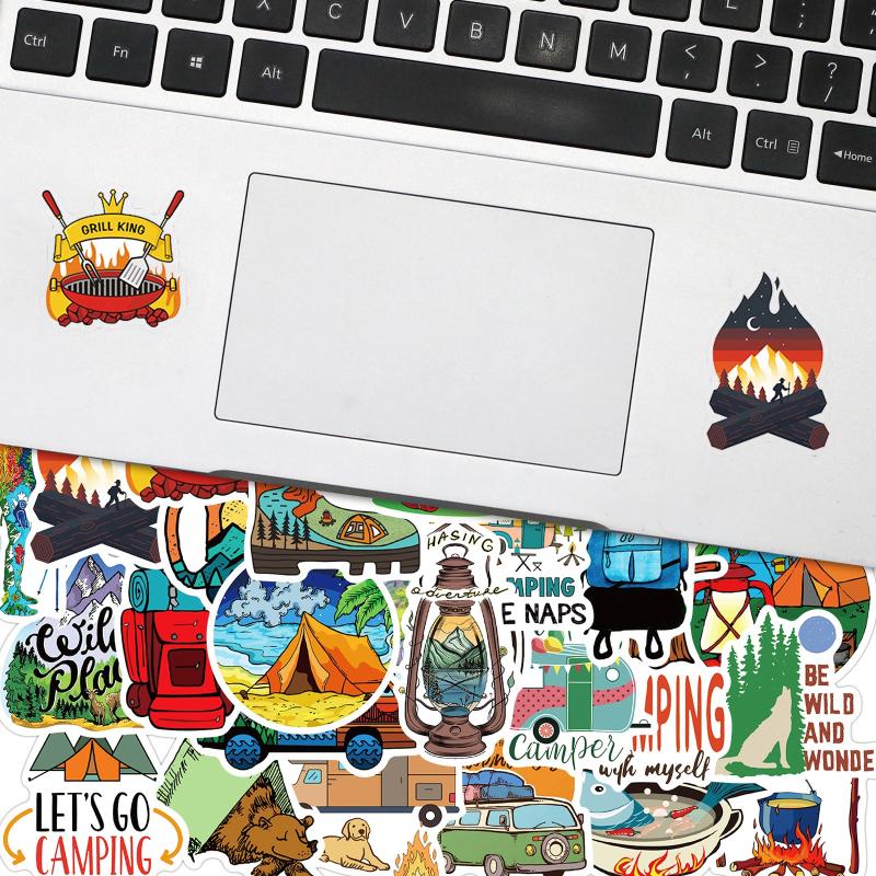 50pcs Outdoor Camping Sticker Waterproof Motorcycles Stickers