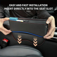Faux Leather Car Seat Gap Organizer Storage Box