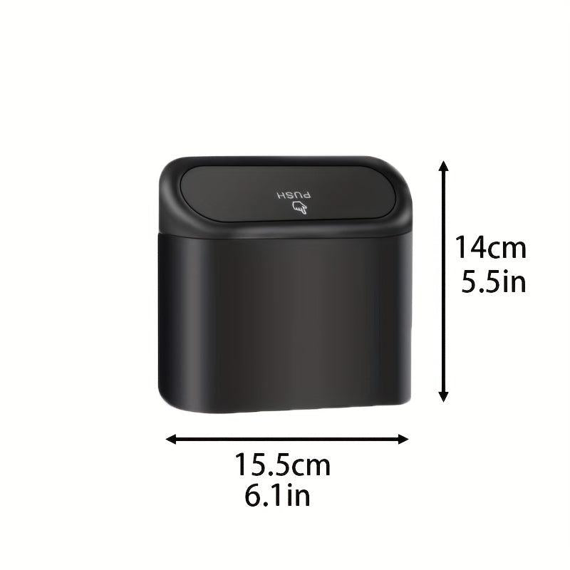 Leak Proof Mini Car Trash Can with Lid & 2 Packs of 70 Garbage Bags