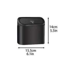 Leak Proof Mini Car Trash Can with Lid & 2 Packs of 70 Garbage Bags