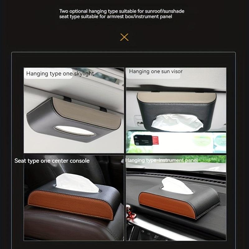 Car Tissue Box Sun Visor Holder Storage Auto Interior Decor Accessory