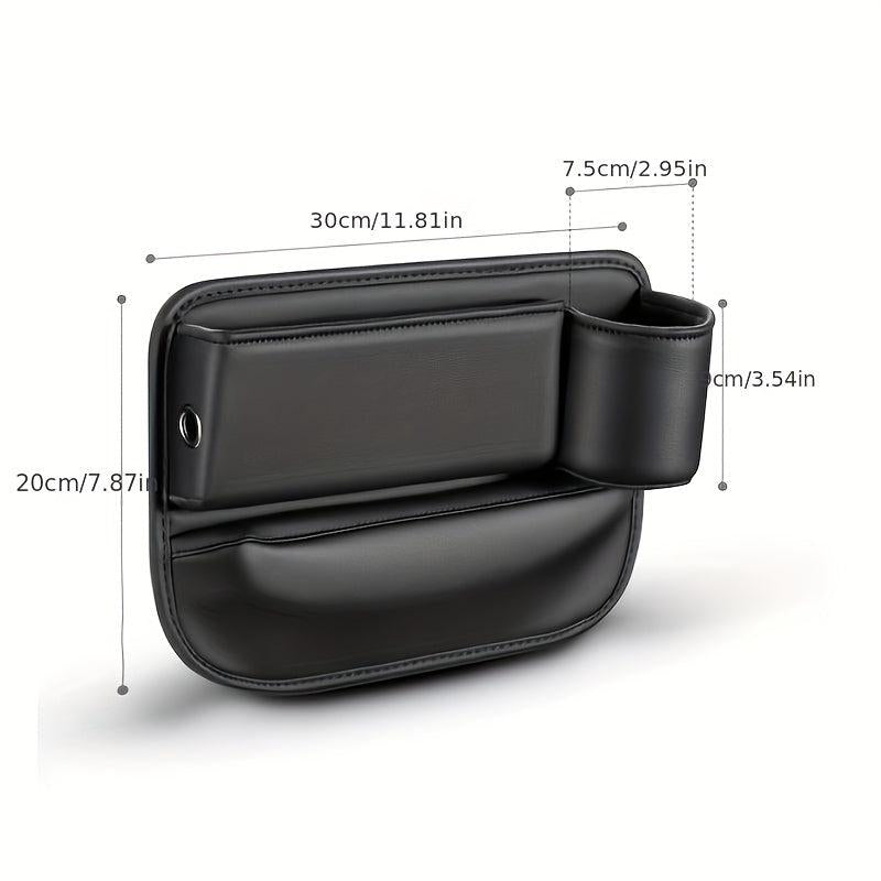 PU Leather Car Seat Gap Filler & Cup Holder