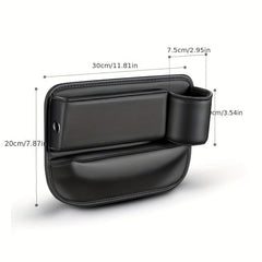 PU Leather Car Seat Gap Filler & Cup Holder