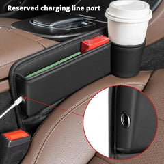 PU Leather Car Seat Gap Filler & Cup Holder