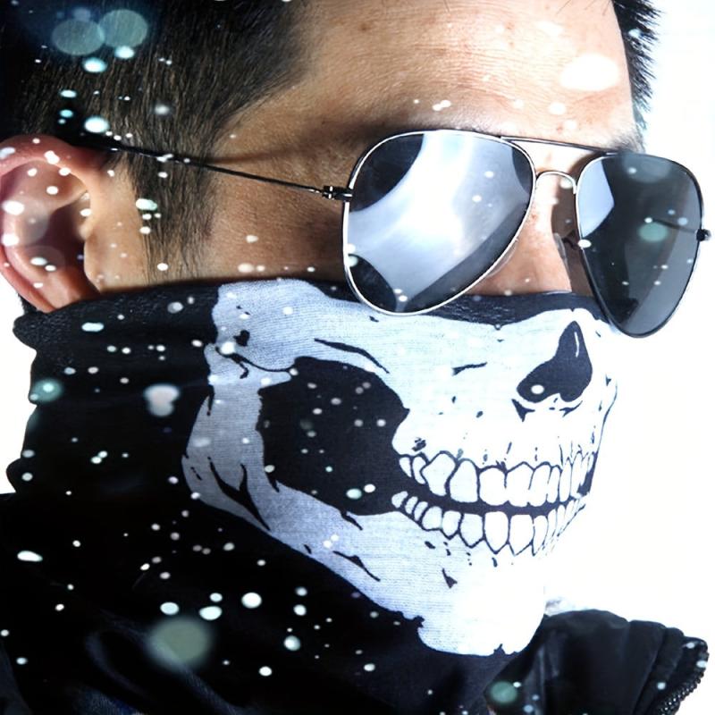 Skull Face Mask Neck Scarf Ghost Skeleton Biker Masks Outdoor Breathable