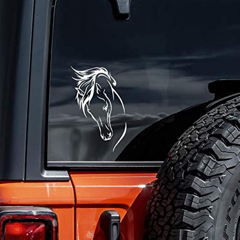 Horse Head Silhouette Car Stickers Laptop Water Bottle Phone Wall Cup Decals