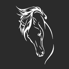 Horse Head Silhouette Car Stickers Laptop Water Bottle Phone Wall Cup Decals