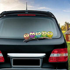 Easter Owl Wiper Decals - Fun Car Accessories