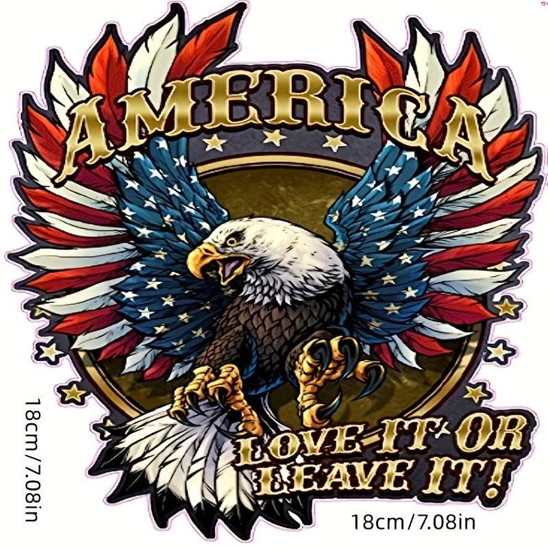 American Bald Eagle Decal Waterproof Patriotic American Flag Car Motorcycle