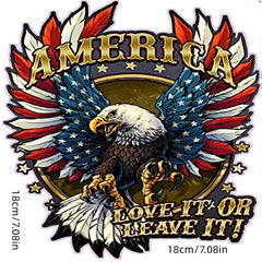American Bald Eagle Decal Waterproof Patriotic American Flag Car Motorcycle