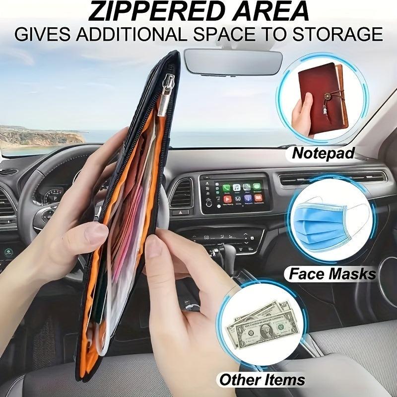 Car Sun Visor Storage Clip Sunshade Bag Car Decoration Cover