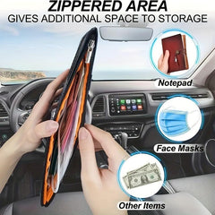 Car Sun Visor Storage Clip Sunshade Bag Car Decoration Cover