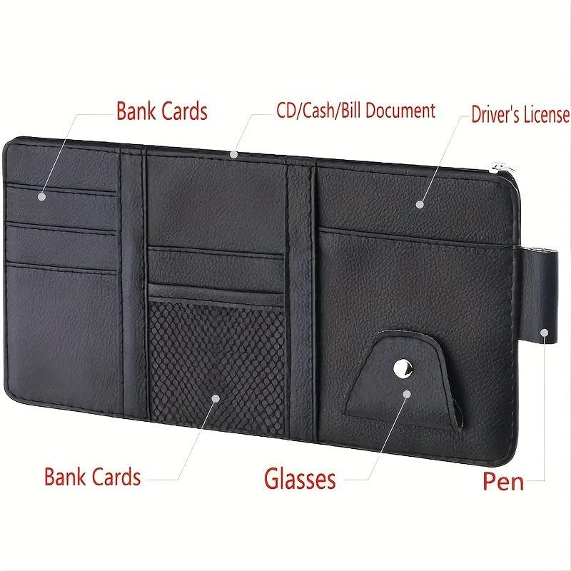 Car Sun Visor Storage Clip Sunshade Bag Car Decoration Cover