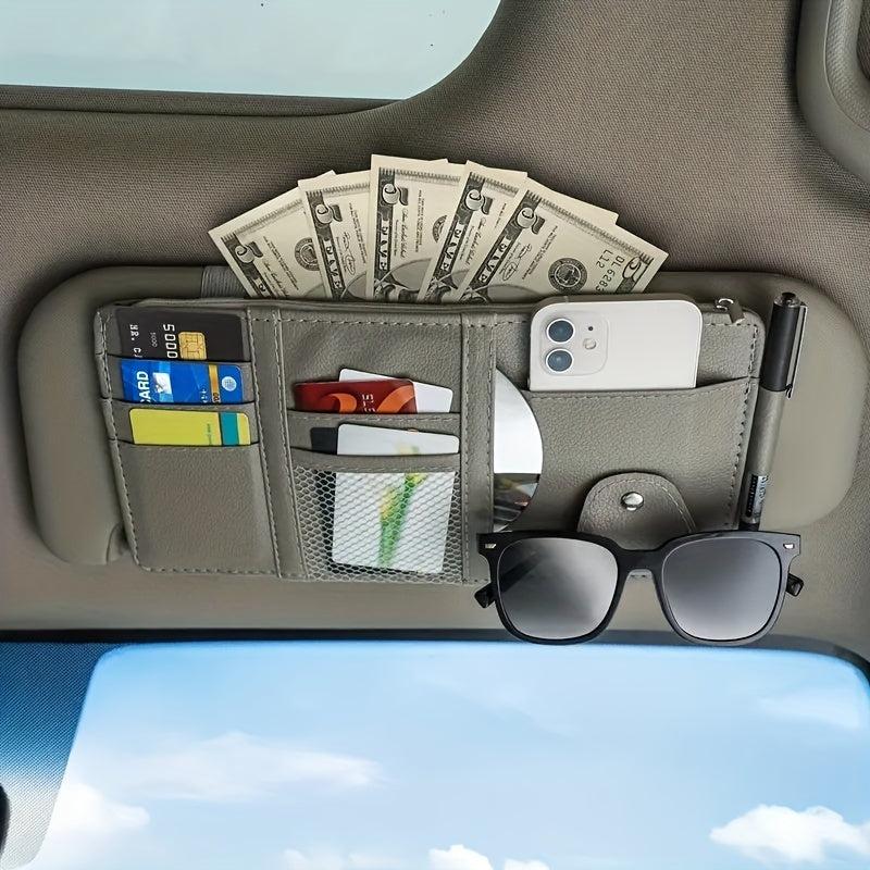 Car Sun Visor Storage Clip Sunshade Bag Car Decoration Cover