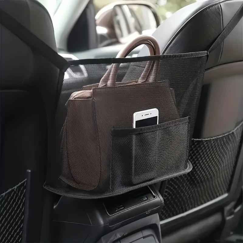 1pc High Capacity Car Seat Mesh Bag Organizer Storage Pet Net Rear Seat