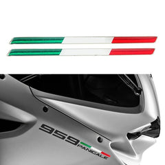 2pcs THIN Italy Flag Stickers - Italian Pride Decals