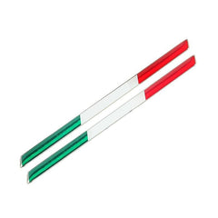2pcs THIN Italy Flag Stickers - Italian Pride Decals