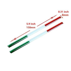 2pcs THIN Italy Flag Stickers - Italian Pride Decals