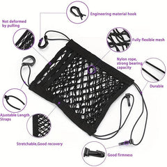 3 Layer Car Mesh Organizer Between Seats Car Net Barrier For Backseat Dogs