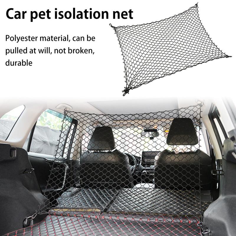 Car Dog Barrier Net With Hooks Durable Reusable Foldable Car Dog Fence Barrier