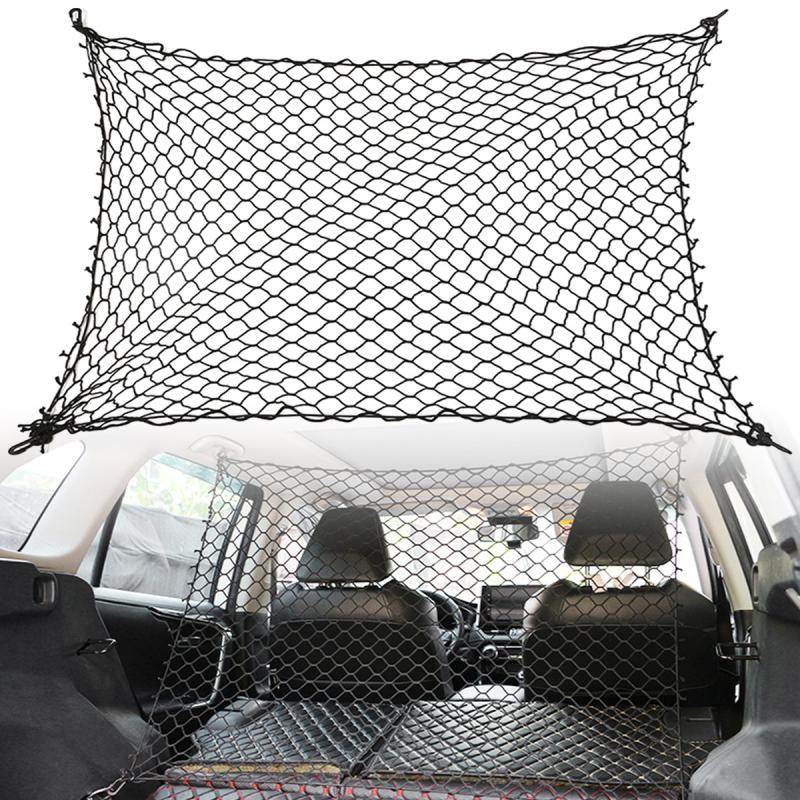 Car Dog Barrier Net With Hooks Durable Reusable Foldable Car Dog Fence Barrier