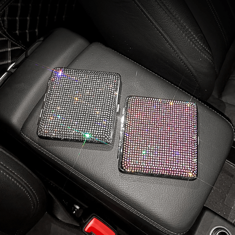 Rhinestone Ladies' Cigarette Case, Ultra-thin Stainless Steel