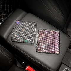 Rhinestone Ladies' Cigarette Case, Ultra-thin Stainless Steel