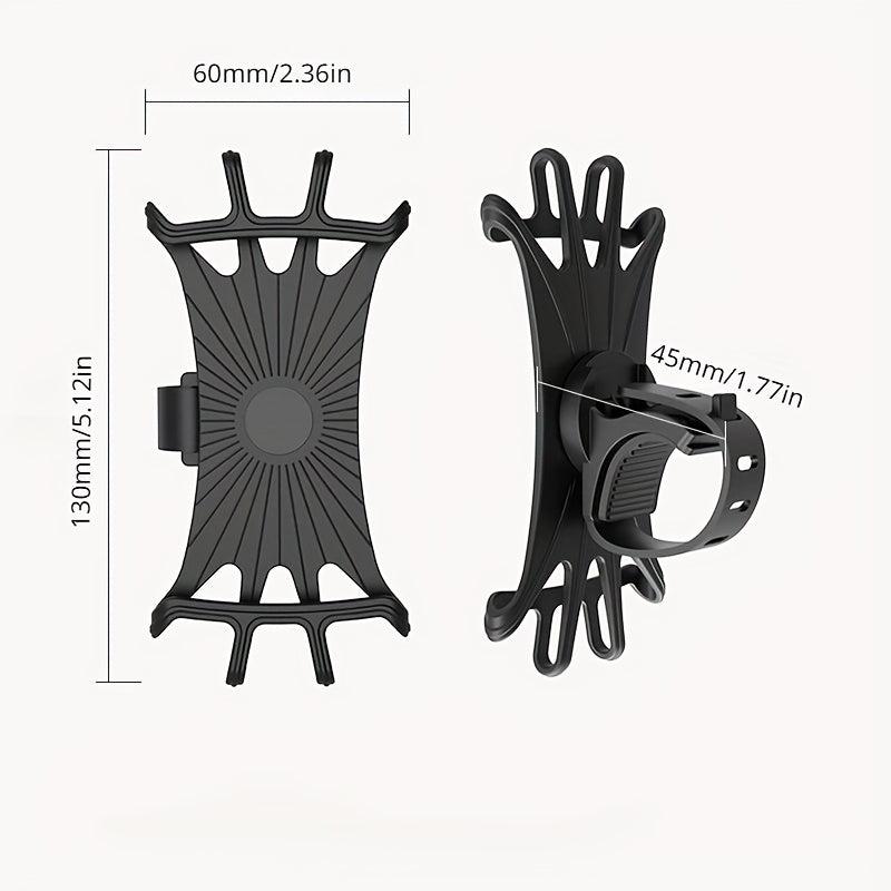 Silicone Bike Phone Holder for 10-16.5 cm Phones - 360 Rotation