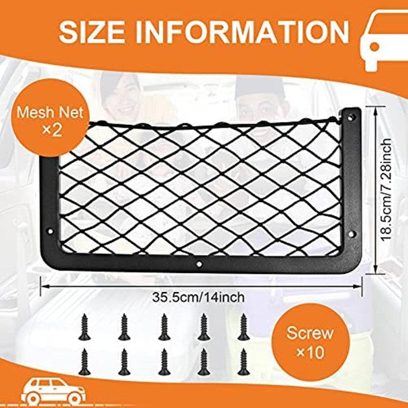 Car RV Storage Bag Net Frame Book Rear Cargo Mesh Elastic Mesh
