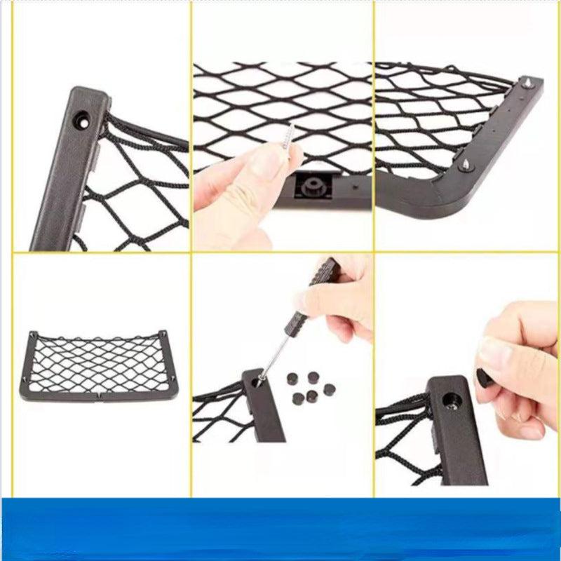 Car RV Storage Bag Net Frame Book Rear Cargo Mesh Elastic Mesh
