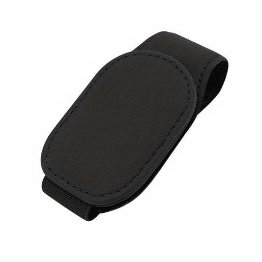 Magnetic Leather Glasses Holder Clip