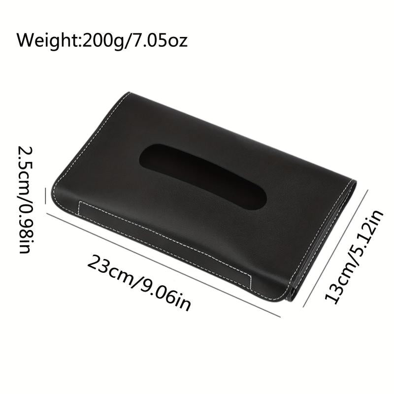 Car Visor Tissue Holder PU Leather Backseat Tissue Case
