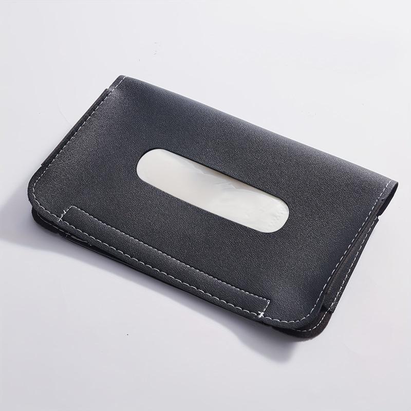 Car Visor Tissue Holder PU Leather Backseat Tissue Case