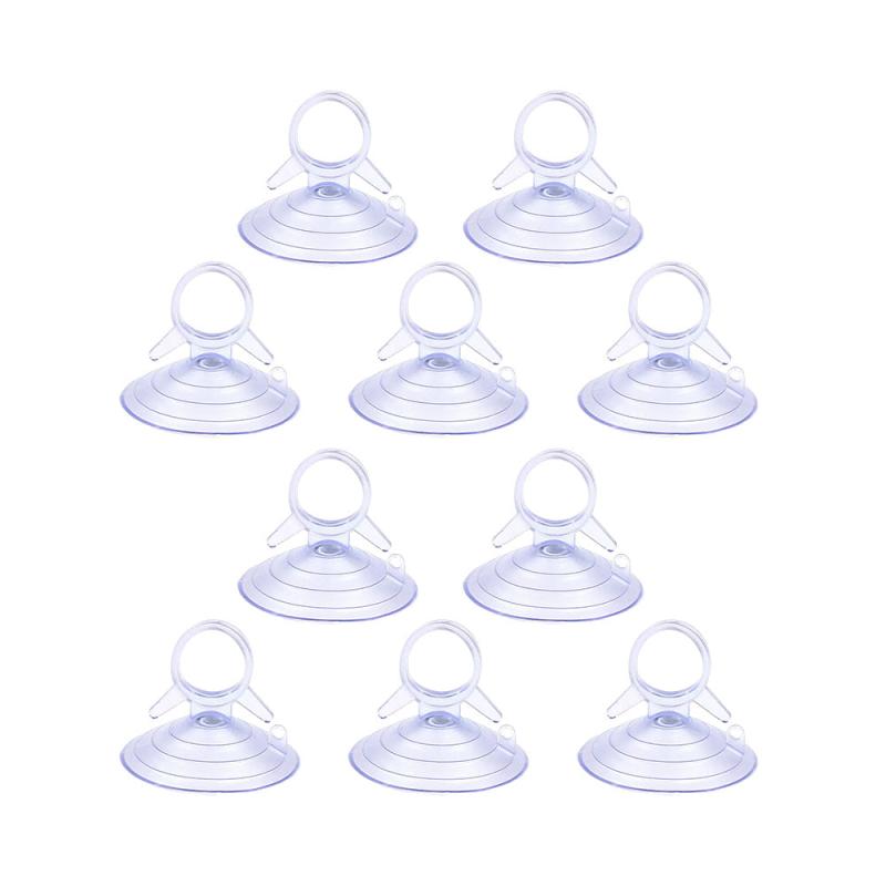 10pcs Clear Suction Cup Suckers Hook Car Sun Visor Rubber Suction Cups Clip