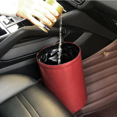 Car Garbage Bag Holder Hanging Storage Bag Waterproof Trash Can