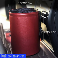 Car Garbage Bag Holder Hanging Storage Bag Waterproof Trash Can