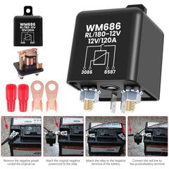 12V 120A High Current Starter Relay Car Accessories