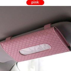 Car Tissue Storage Box Holder PU Leather Paper Container Organizer