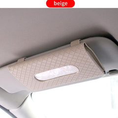 Car Tissue Storage Box Holder PU Leather Paper Container Organizer