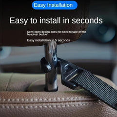 2pcs Car Seat Backrest Hooks Adjustable Back Seat Organizer Headrest Hanging Hoo