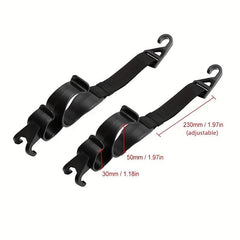 2pcs Car Seat Backrest Hooks Adjustable Back Seat Organizer Headrest Hanging Hoo