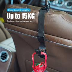 2pcs Car Seat Backrest Hooks Adjustable Back Seat Organizer Headrest Hanging Hoo