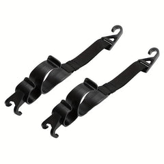 2pcs Car Seat Backrest Hooks Adjustable Back Seat Organizer Headrest Hanging Hoo