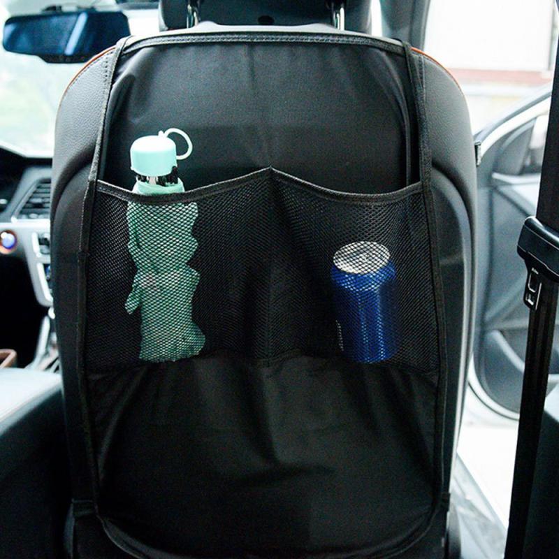 2pcs Car Anti Kick Mat Pad Seat Cover Storage Bags - Protect Kids Seat Bac