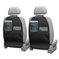 2pcs Car Anti Kick Mat Pad Seat Cover Storage Bags - Protect Kids Seat Bac
