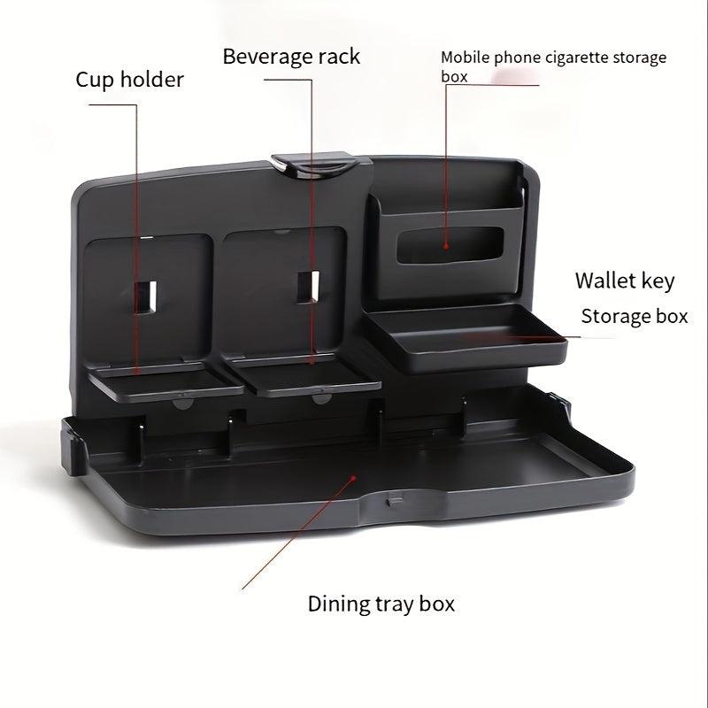 Car Headrest Seat Back Organizer Cup Holder Food Tray Universal