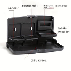 Car Headrest Seat Back Organizer Cup Holder Food Tray Universal